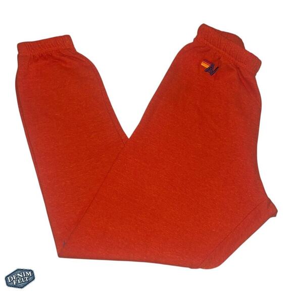 Aviator Nation Women’s BOLT Lounge SWEATPANTS - ORANGE // BLUE - Picture 4 of 15